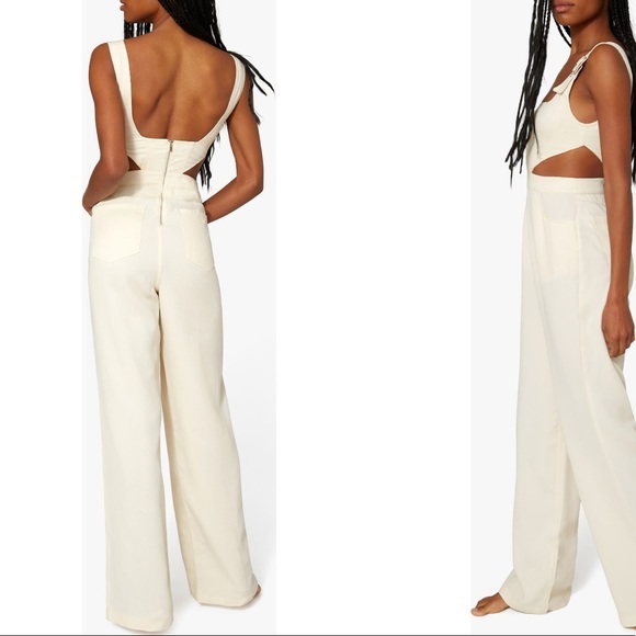 WEWOREWHAT Cutout Overalls - Picture 2 of 6